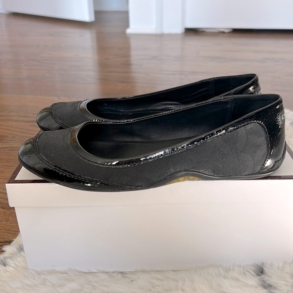 Coach black flats, size 7, gently used - Picture 2 of 7